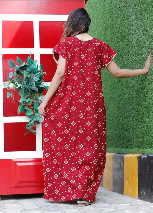 Mik_&_Misha_Womens_Cotton_Block_Print_Maxi_Nighty