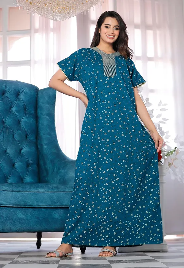 Mik_&_Misha_Womens_Cotton_Block_Print_Maxi_Nighty