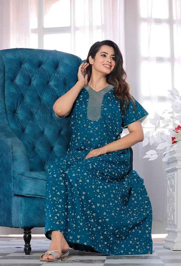 Mik_&_Misha_Womens_Cotton_Block_Print_Maxi_Nighty