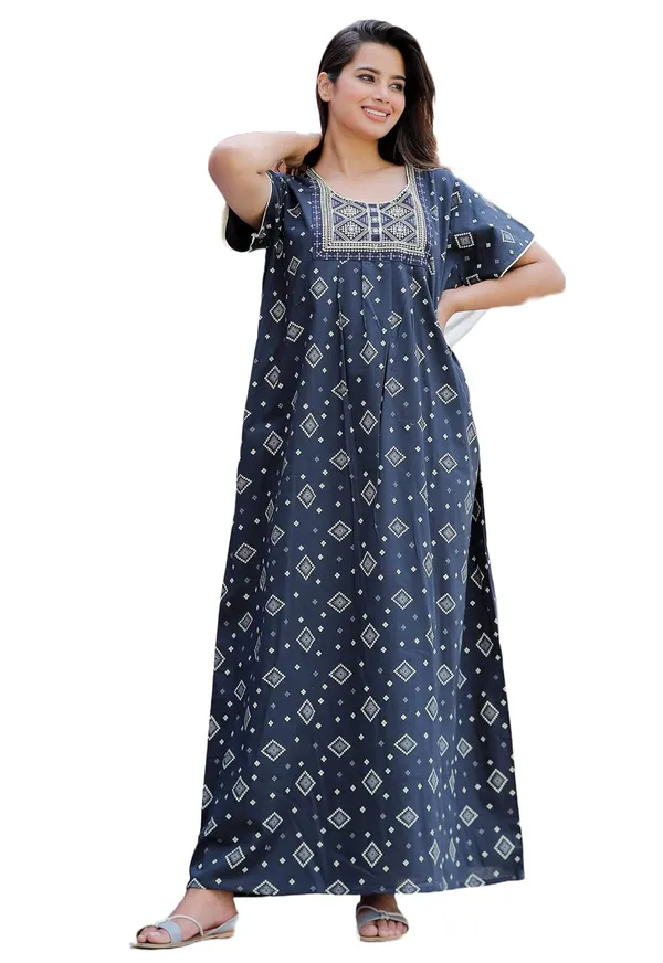 Mik_&_Misha_Womens_Cotton_Block_Print_Nighty
