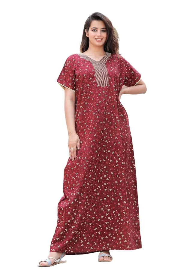 Mik_&_Misha_Women_Cotton_Block_Print_Nighty