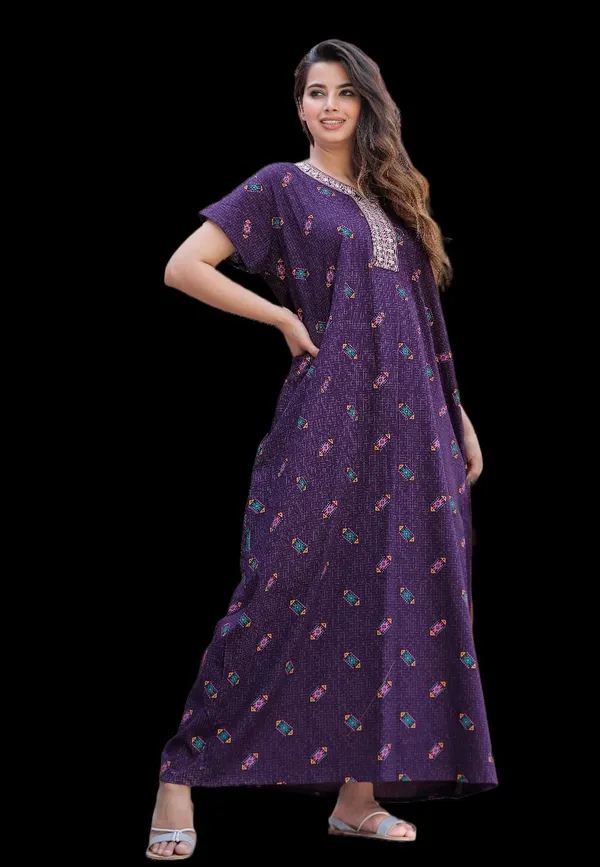 Mik_&_Misha_Womens_Cotton_Block_Print_Maxi_Nighty