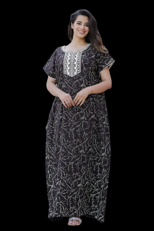 Mik_&_Misha_Womens_Cotton_Block_Print_Maxi_Nighty