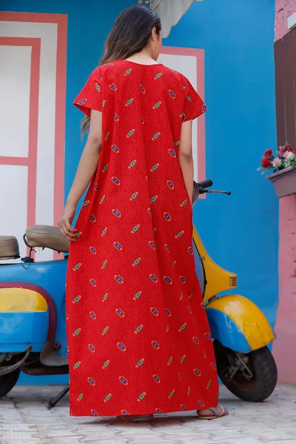 Mik_&_Misha_Womens_Cotton_Block_Print_Maxi_Nighty