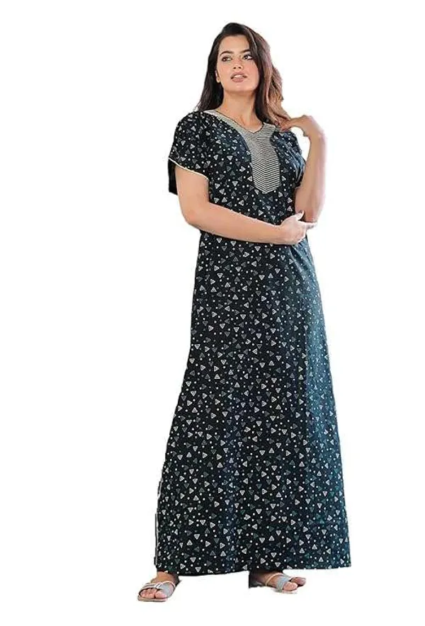 Mik_&_Misha_Womens_Cotton_Block_Print_Maxi_Nighty