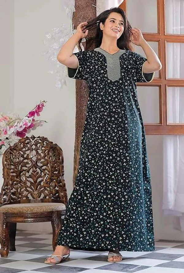 Mik_&_Misha_Womens_Cotton_Block_Print_Maxi_Nighty