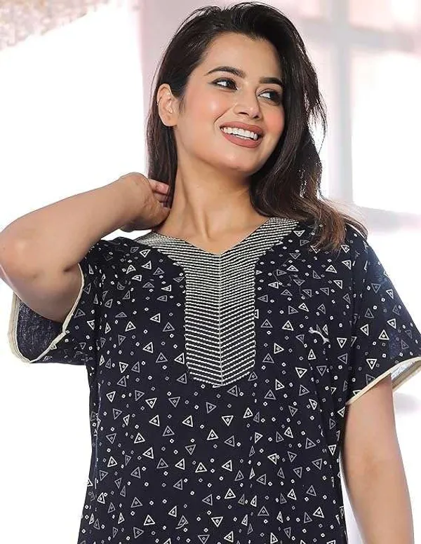 Mik_&_Misha_Cotton_Block_Print_Maxi_Nighty