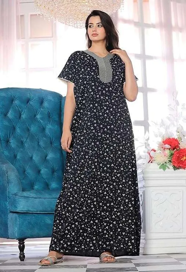 Mik_&_Misha_Cotton_Block_Print_Maxi_Nighty