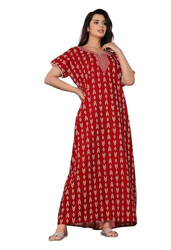 Mik_&_Misha_Cotton_Block_Print_Maxi_Nighty