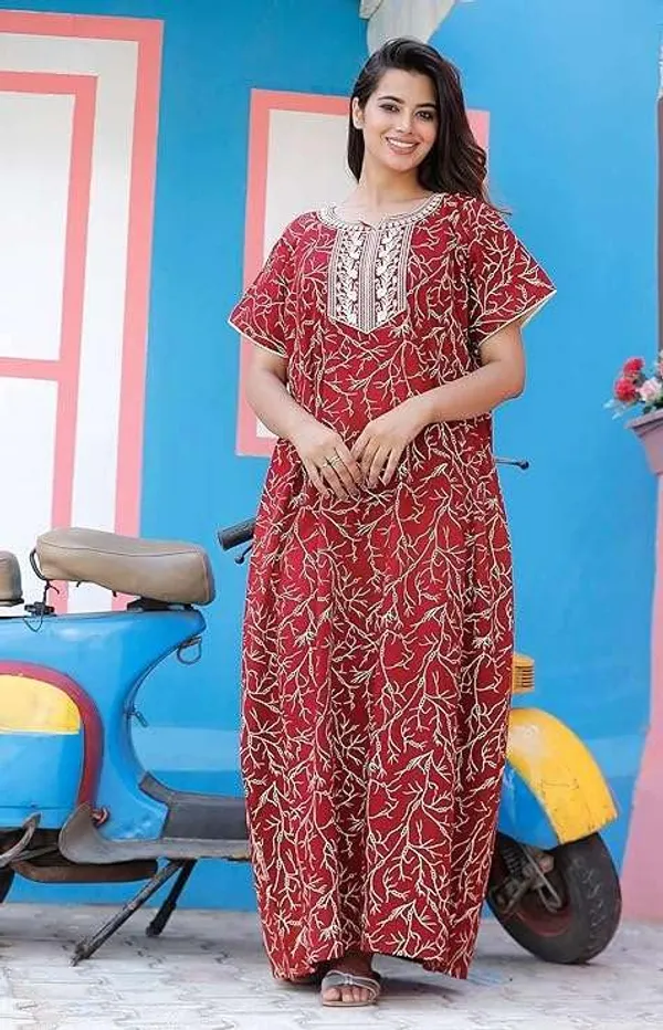 Mik_&_Misha_Womens_Cotton_Block_Print_Nighty