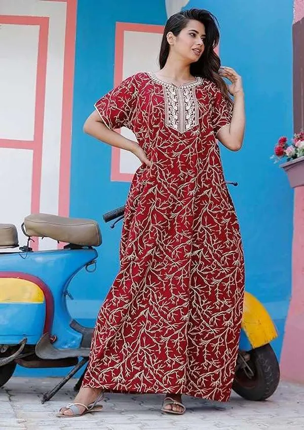 Mik_&_Misha_Womens_Cotton_Block_Print_Nighty