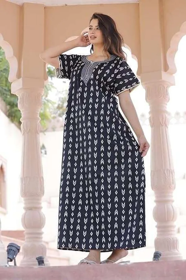 Mik_&_Misha_Womens_Cotton_Block_Print_Nightgown