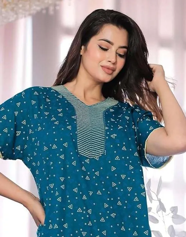 Mik_&_Misha_Womens_Cotton_Block_Print_Maxi_Nighty