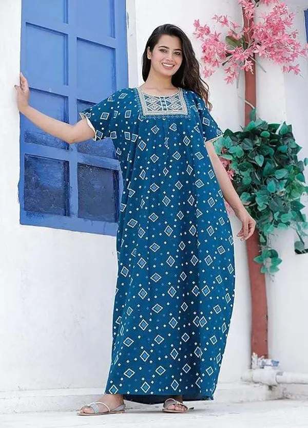 Mik_&_Misha_Womens_Cotton_Block_Print_Nighty