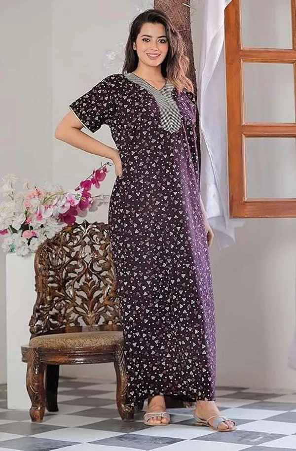 Mik_&_Misha_Cotton_Block_Print_Maxi_Nighty