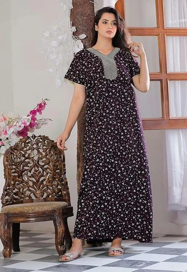 Mik_&_Misha_Cotton_Block_Print_Maxi_Nighty