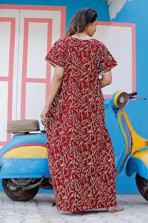 Mik_&_Misha_Cotton_Block_Printed_Maxi_Nighty