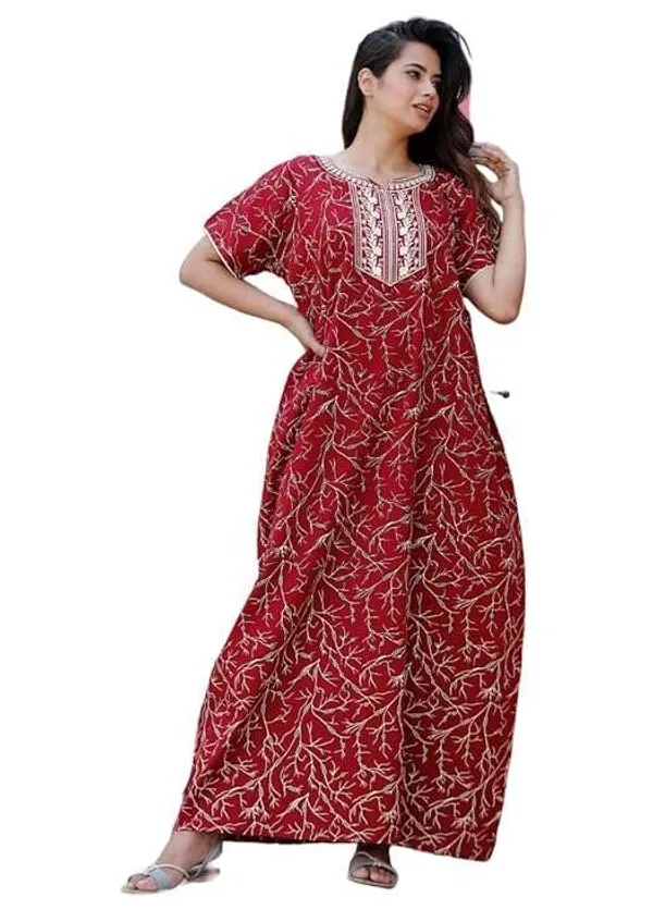 Mik_&_Misha_Cotton_Block_Printed_Maxi_Nighty