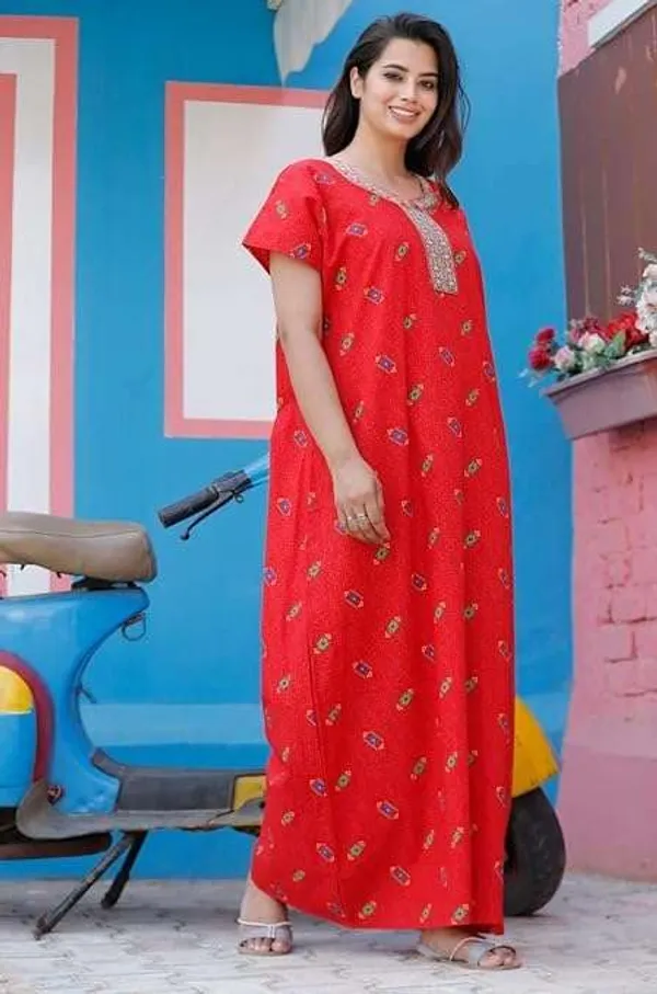 Mik_&_Misha_Cotton_Block_Print_Maxi_Nighty