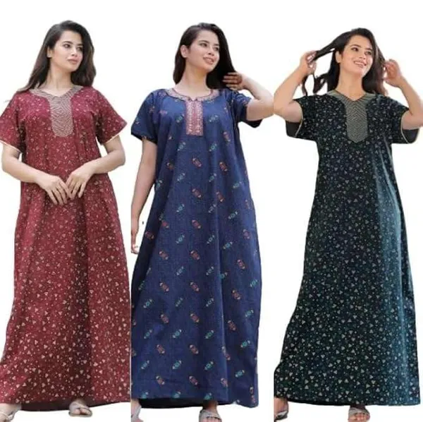 Mik_&_Misha_Cotton_Block_Printed_Maxi_Nighty