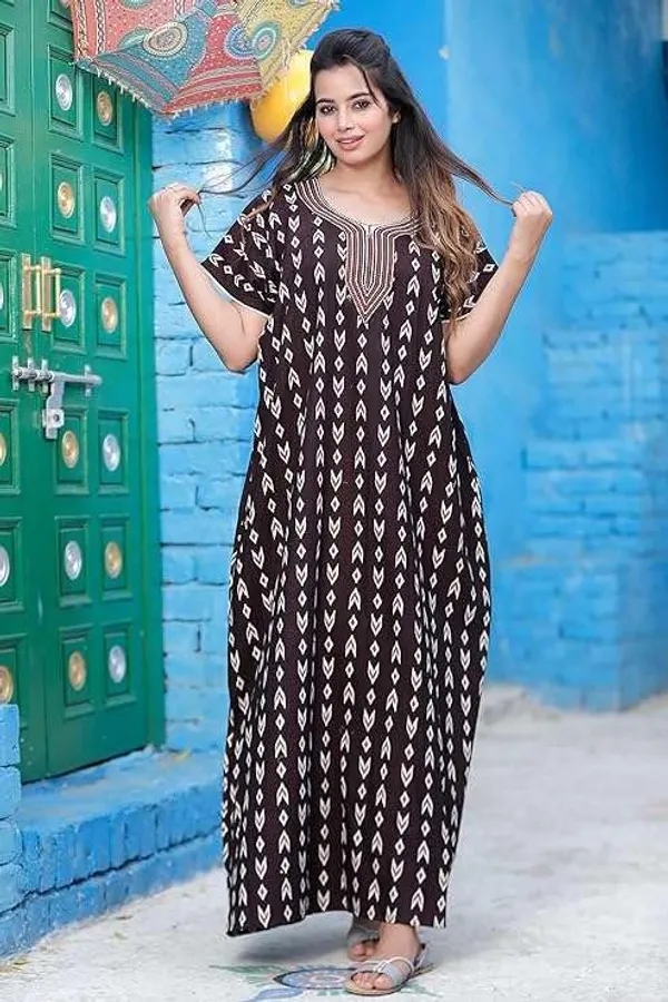 Mik_&_Misha_Cotton_Block_Printed_Maxi_Nightgown
