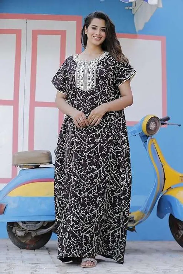 Mik_&_Misha_Womens_Cotton_Block_Printed_Maxi_Nighty