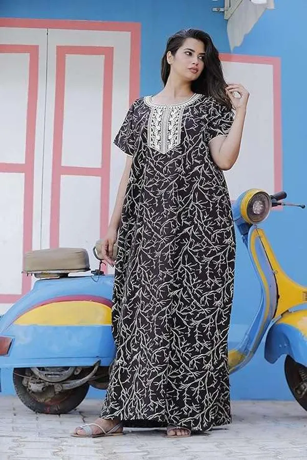 Mik_&_Misha_Womens_Cotton_Block_Printed_Maxi_Nighty