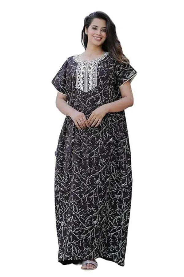 Mik_&_Misha_Womens_Cotton_Block_Printed_Maxi_Nighty