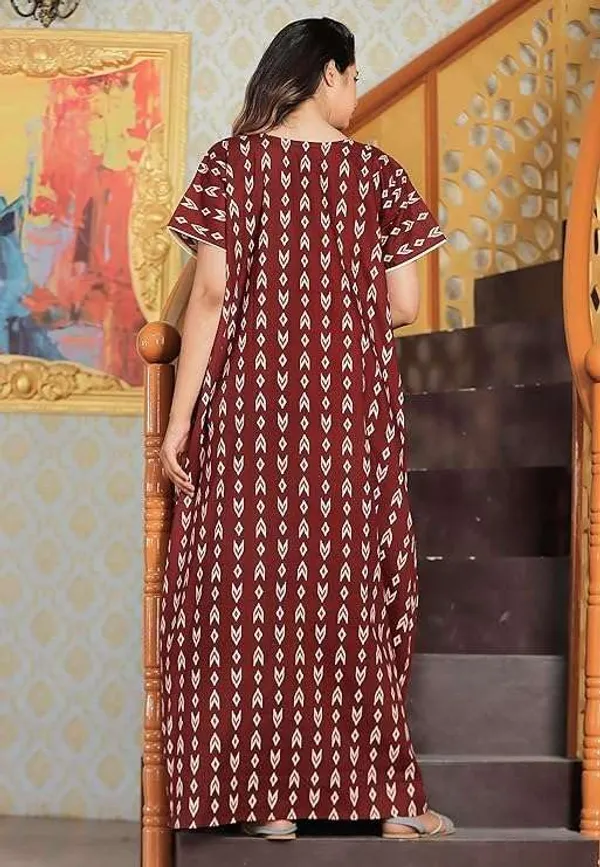 Mik_&_Misha_Cotton_Block_Printed_Maxi_Nighty