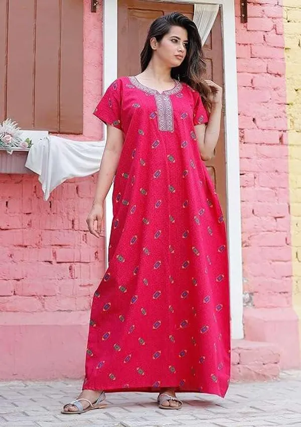 Mik_&_Misha_Womens_Cotton_Block_Printed_Nighty