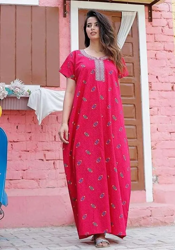 Mik_&_Misha_Womens_Cotton_Block_Printed_Nighty