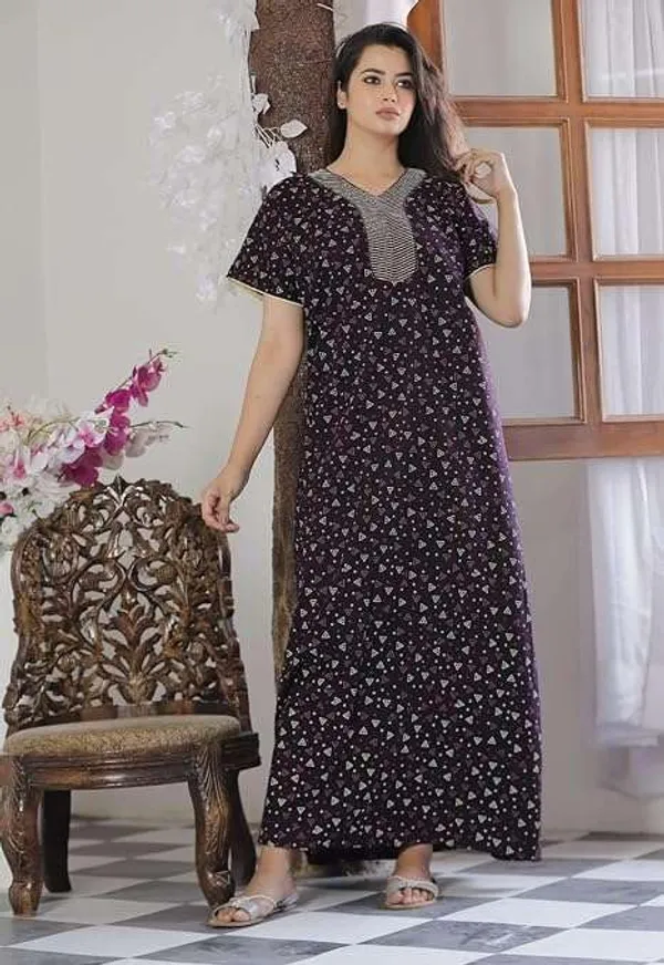 Mik_&_Misha_Womens_Cotton_Block_Printed_Maxi_Nightgown