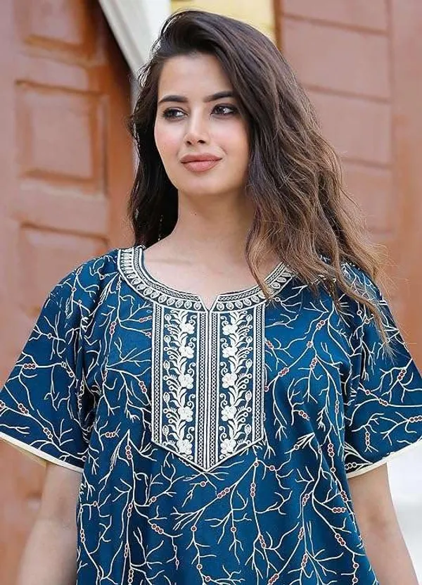 Mik_&_Misha_Cotton_Block_Printed_Maxi_Nighty