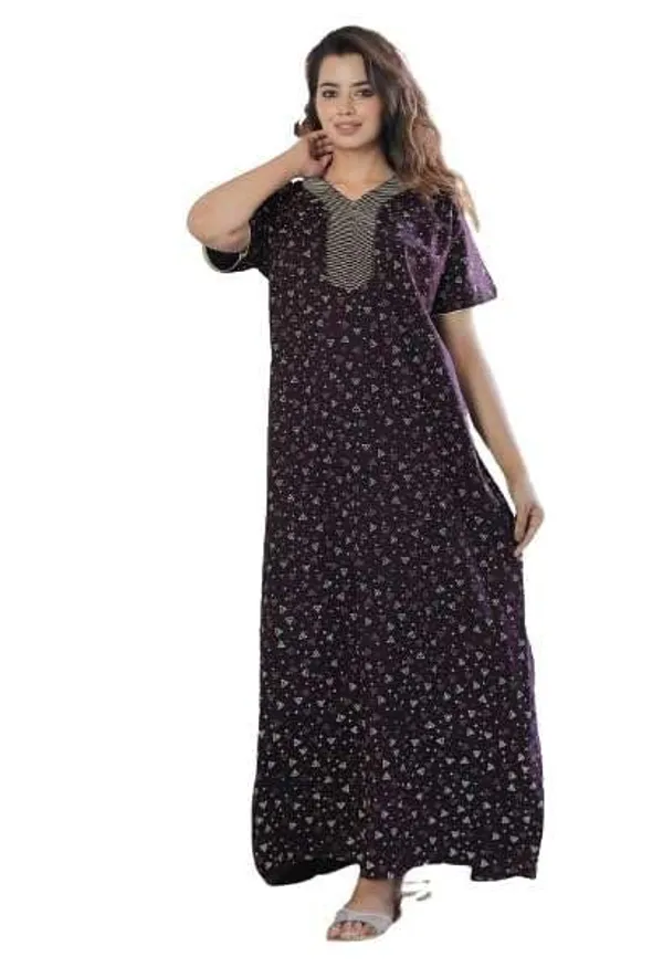 Mik_&_Misha_Womens_Cotton_Block_Print_Maxi_Nighty
