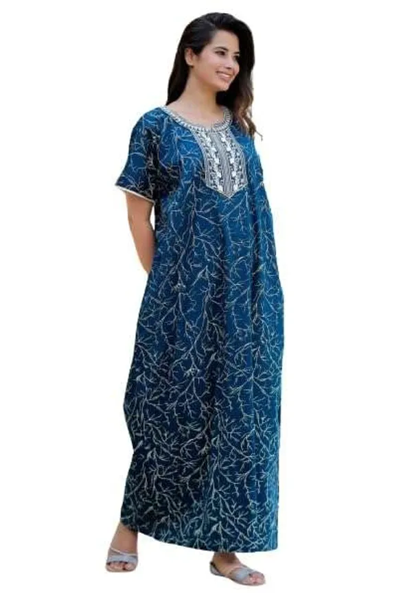 Mik_&_Misha_Cotton_Floral_Printed_Maxi_Nighty