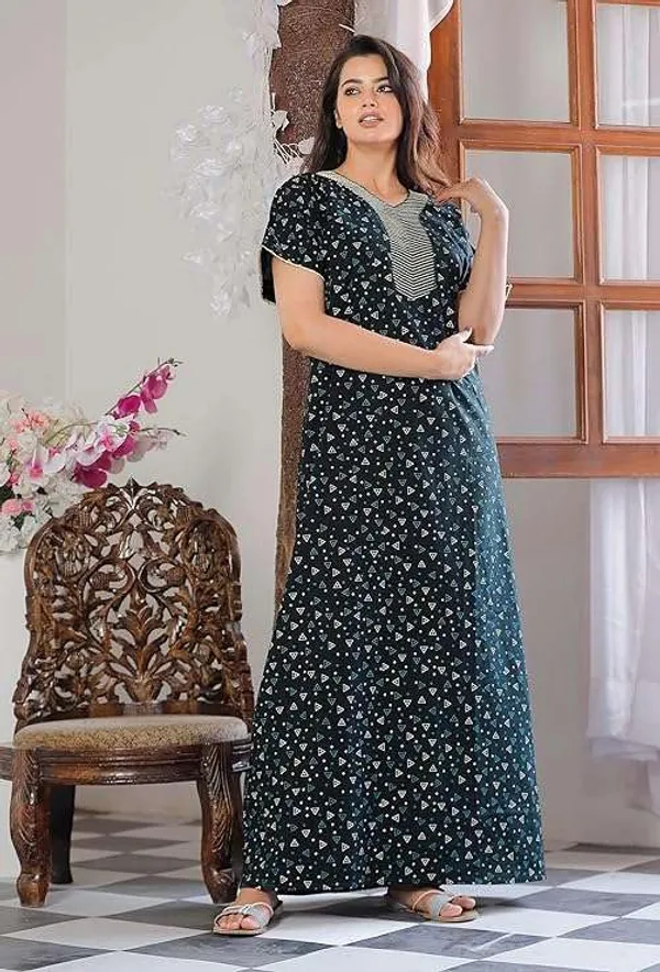 Mik_&_Misha_Cotton_Block_Printed_Maxi_Nighty
