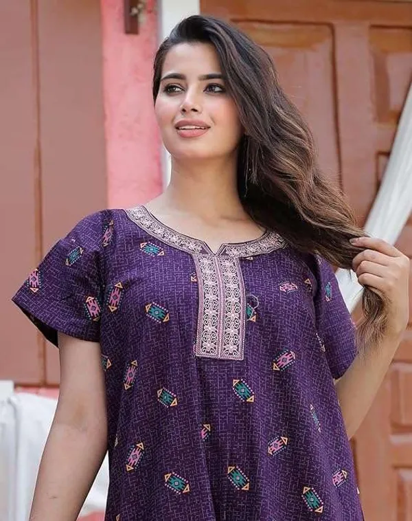 Mik_&_Misha_Womens_Cotton_Block_Printed_Maxi_Nighty