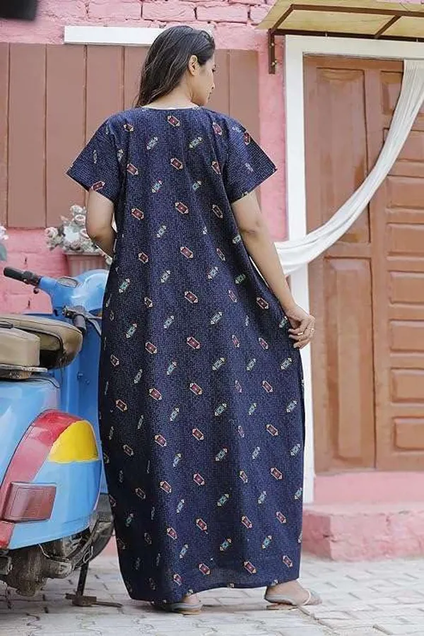 Mik_&_Misha_Cotton_Block_Printed_Maxi_Nighty