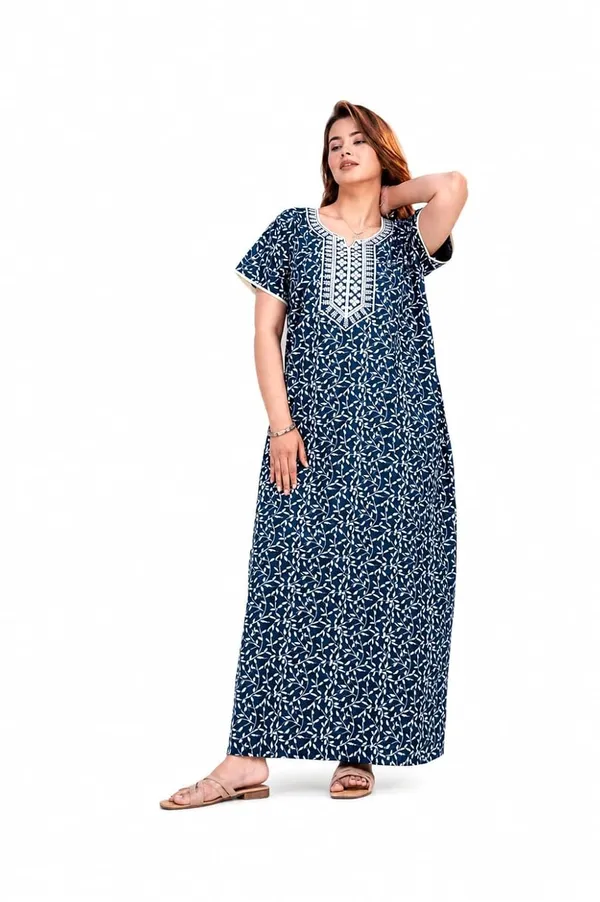 Mik_&_Misha_Womens_Cotton_Block_Print_Maxi_Nighty