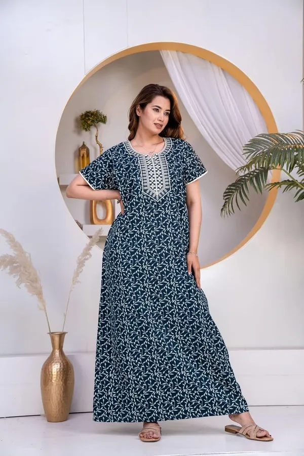 Mik_&_Misha_Womens_Cotton_Block_Print_Maxi_Nighty