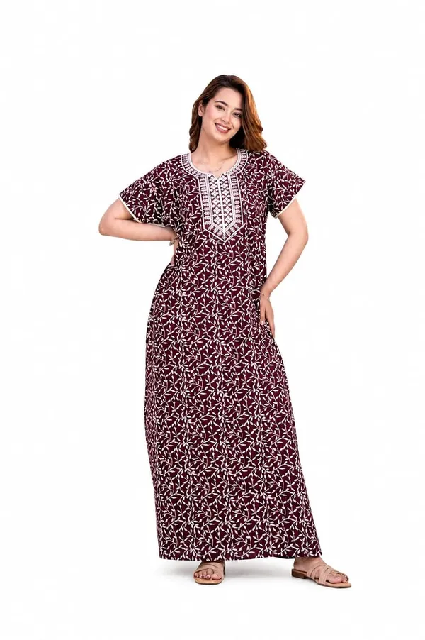 Mik_&_Misha_Women_Cotton_Block_Print_Nighty_Maxi