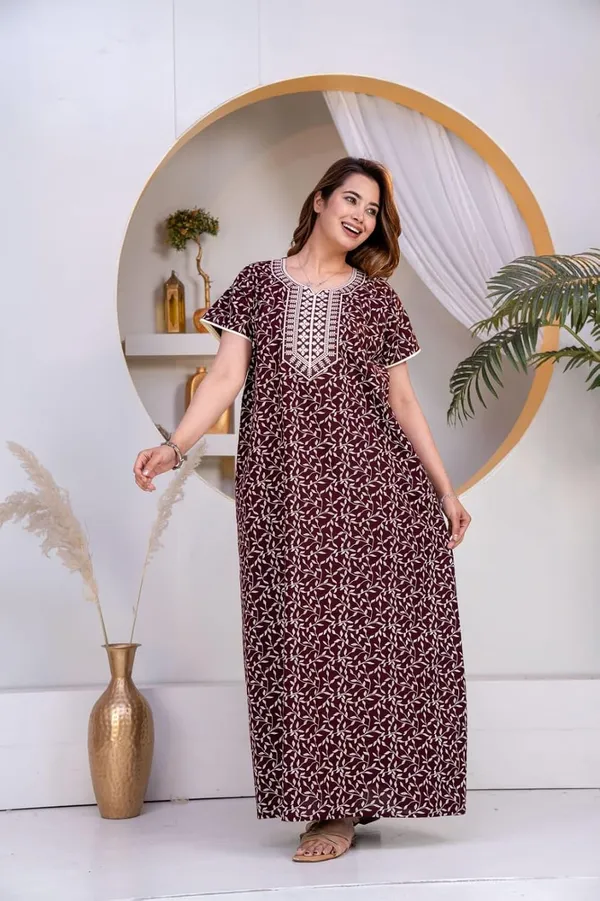 Mik_&_Misha_Women_Cotton_Block_Print_Nighty_Maxi