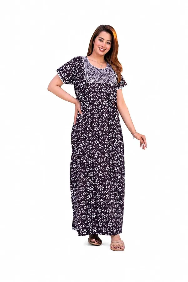 Mik_&_Misha_Women_Cotton_Block_Print_Nighty_Maxi