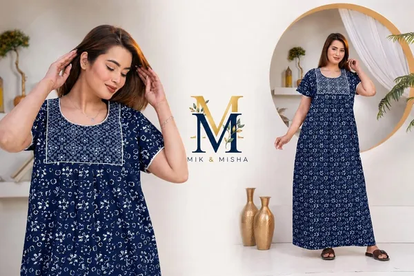 Mik_&_Misha_Womens_Cotton_Maxi_Nightgown