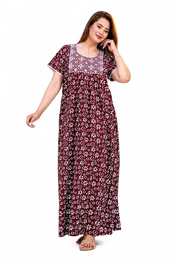 Mik_&_Misha_Women_Cotton_Block_Print_Nighty_Maxi