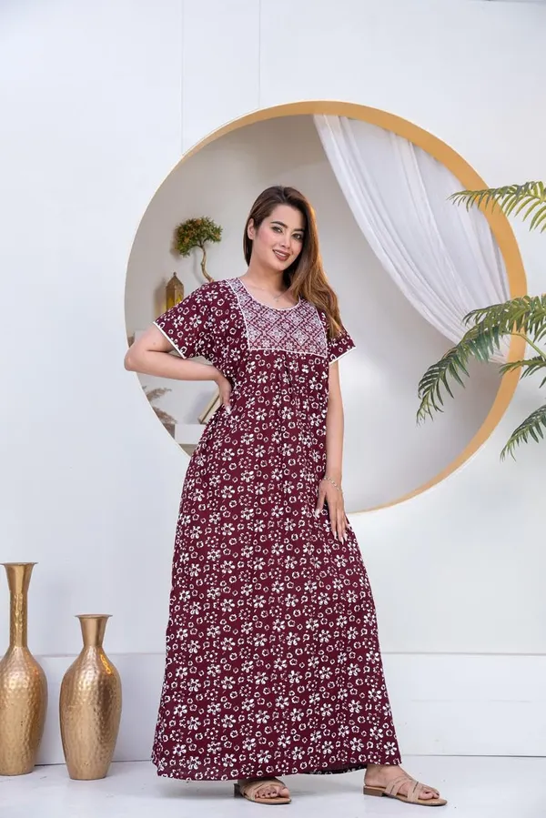 Mik_&_Misha_Women_Cotton_Block_Print_Nighty_Maxi