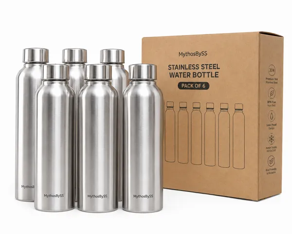 MythosBySS_Stainless_Steel_Water_Bottle_(Pack_of_6_)_1L