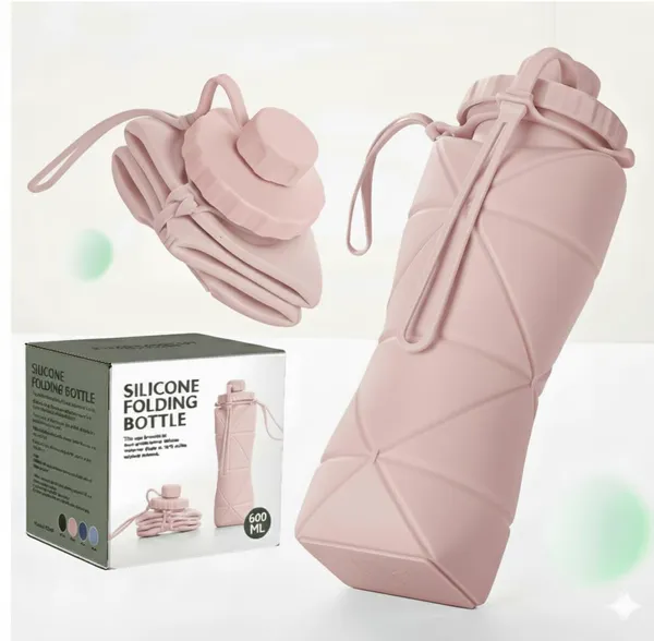 Pink_Collapsible_Silicone_Water_Bottle_600_ml