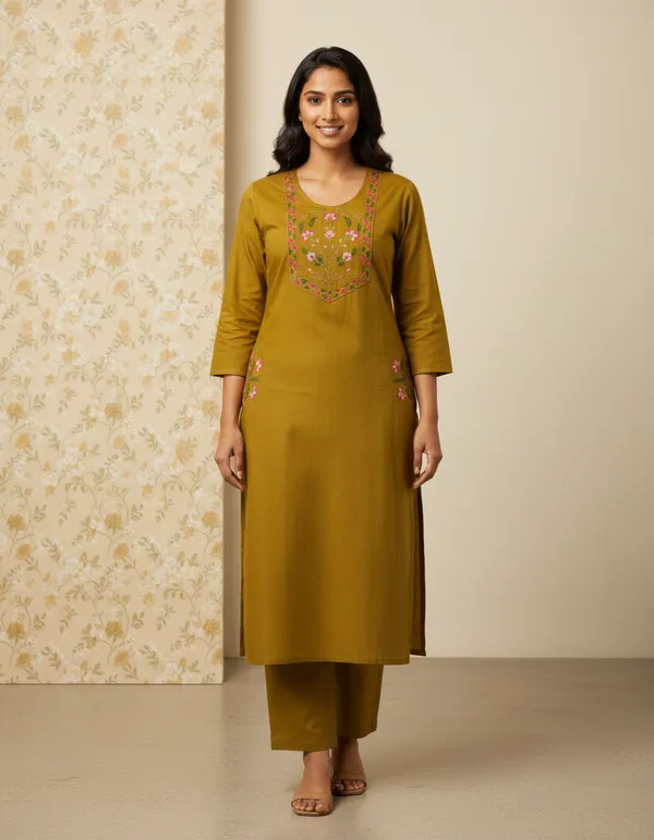 Mustard_Cotton_Straight_Embroidered_Cord_Set_For_Women