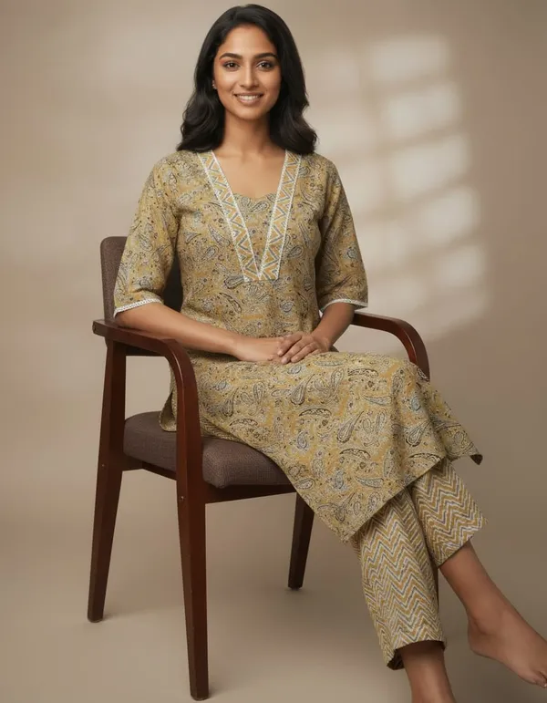 Yellow_Cotton_Straight_Floral_Embroidered_Cord_Set_For_Women